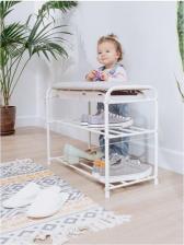 Отдельный предмет для прихожей ЗМИ Подставка для обуви Уют 23, 2-х полочная, с сиденьем с ящиком, 65 x 30 x 48 см, каркас черный