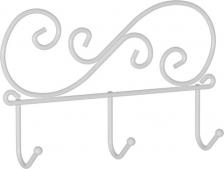 Отдельный предмет для прихожей ЗМИ Вешалка настенная Кружева 3, 3 крючка, 20 x 4 x 13 см, черная