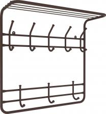 Отдельный предмет для прихожей ЗМИ Вешалка с полкой 2-х ярусная (ВСП 8 КОР)