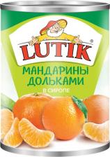 Овощные/грибные консервы Lutik Мандарины дольками в сиропе, 3100 мл