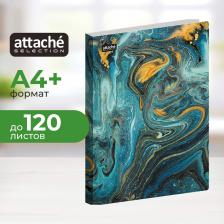 Папка/конверт Attache Папка-скоросшиватель с пружинным механизмом "Fluid", А4+, синяя