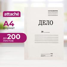 Папка/конверт Attache Скоросшиватель картонный Дело № А4 до 200 листов белый 4607122914718