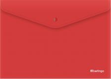 Папка/конверт Berlingo Папка-конверт на кнопке "City Style", А4, 200мкм, непрозрачная, красная