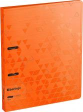 Папка/конверт Berlingo Папка на 2 кольцах "Neon", 24 мм, 1000 мкм, оранжевый неон, D-кольца, с внутренним карманом