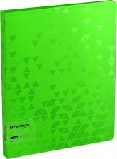 Папка/конверт Berlingo Папка на 4 кольцах "Neon", 24 мм, 1000 мкм, зеленый неон, D-кольца, с внутренним карманом