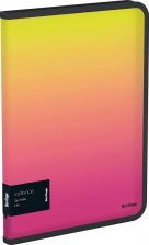 Папка/конверт Berlingo Папка на молнии "Radiance" A4, 600 мкм, желтый, розовый градиент, с рисунком
