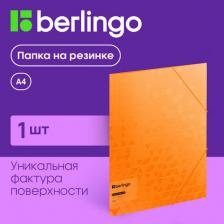 Папка/конверт Berlingo Папка на резинке "Neon" A4, 600 мкм, оранжевый, неон