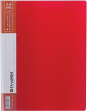 Папка/конверт Brauberg Папка 40 вкладышей "Contract", красная, вкладыши-антиблик, 0,7 мм, бизнес-класс, 221778