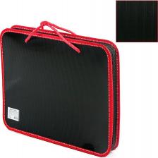 Папка/конверт Brauberg Папка на молнии пластиковая с ручками Contract, А4, 350х270х45 мм, черно-красная, 225164