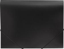 Папка/конверт Brauberg Папка на резинках "Office", черная, до 300 листов, 500 мкм, 227713