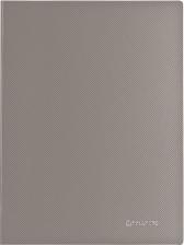 Папка/конверт Brauberg Папка с металлическим скоросшивателем и внутренним карманом "Диагональ", серебристая, до 100 листов, 0,6 мм, 221353