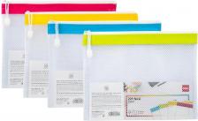Папка/конверт Deli Папка на молнии ZIP Rio EF45102 A4 ПВХ цвет молнии ассорти