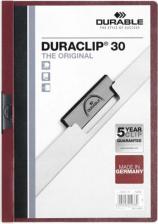 Папка/конверт Durable Папка с клипом Duraclip 2200-31 прозрач. верх.лист A4 1-30лист. бордовый