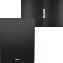 Папка/конверт Erich Krause Папка с боковым зажимом пластиковая Matt Classic, A4, черный (в пакете по 4 шт