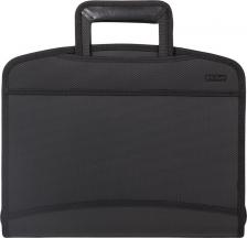 Папка/конверт Комус Папка-портфель пластиковая А4+ черная