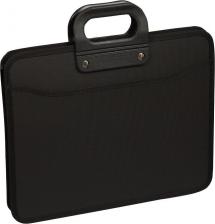 Папка/конверт OfficeSpace Папка-портфель 3 отделения, А4+, 390x315x120мм, на молнии, черный