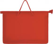 Папка/конверт Пифагор Папка на молнии с ручками, А4, пластик, молния сверху, однотонная красная, 228234