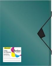 Папка/конверт Silwerhof Папка-короб 255121-75, пластик, A4, зеленый металлик 14 шт./кор