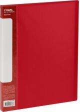 Папка/конверт Стамм Папка с 60 вкладышами "Кристалл" А4, 21мм, 700мкм, пластик, красная