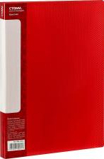 Папка/конверт Стамм Папка с боковым зажимом "Кристалл" А4, 17мм, 700мкм, пластик, красная