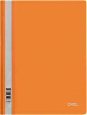 Папка/конверт Стамм Папка-скоросшиватель пластик. А4, 180мкм, оранжевая с прозр. верхом