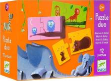 Пазл Djeco Пазл - пара "Мама и малыши" (9 х 4 см) 24 элемента