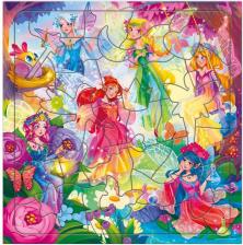 Пазл ГеоДом Пазл фигурный на подложке "Лесные феи", 45 элементов