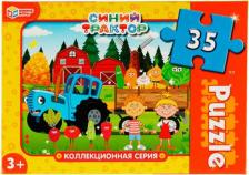 Пазл Умные игры Пазл Синий Трактор Коллекционная серия 35 деталей. 4680107974600