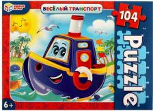 Пазл Умные игры Веселый транспорт. Пазлы классические, 104 элемента (19 х 14 х 3 см)