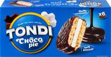 Печенье/пряники/вафли Tondi Печенье Choco Pie бисквитное с ванильным маршмеллоу в шоколадной глазури 180 г