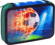 Пенал Brauberg Пенал, 2 отделения, полиэстер, 21х14 см, Fire football, 270322