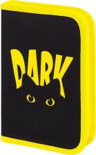 Пенал Brauberg Пенал с наполнением, 1 отделение, 1 откидная планка, 24 предмета, 21 х 14 см, Dark cat