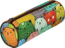 Пенал Brauberg Пенал-тубус, с эффектом Soft Touch, мягкий, "Cats", 22х8 см, 229008