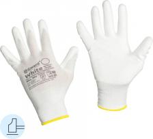 Перчатки хозяйственные Gward Перчатки рабочие White PU1001 нейлоновые с полиуретановым покрытием белые 4660034220681