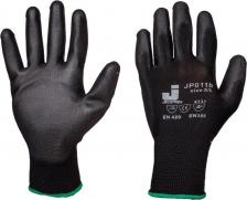 Перчатки хозяйственные Jeta Safety Перчатки рабочие нейлоновые с полиуретаном черные