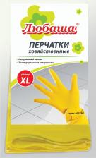 Перчатки хозяйственные Любаша Перчатки хозяйственные латексные ЭКОНОМ, МНОГОРАЗОВЫЕ, хлопчатобумажное напыление, размер XL, 603786