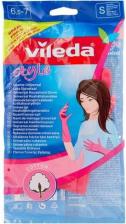 Перчатки хозяйственные Vileda Перчатки розовые Универсал Стайл S