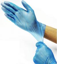 Перчатки хозяйственные Welly универсальные Перчатки одноразовые Plastic нитрил/винил неопудренные голубые