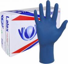 Перчатки медицинские SFМ Перчатки смотр. однораз. нестер. латексные неопудр. особо прочные манжета удлин. high risk ultra цвет синий разм. M №50