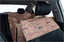 Переноска для животных A&P Автогамак для собак Happy Dog Premium, 1/2 заднего сиденья, собаки на бежевом