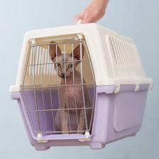 Переноска для животных MP Bergamo Переноска для кошек и собак Визион, 48x32x33 см, лиловый