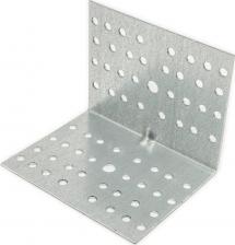 Перфорированный крепеж Накрепко Усиленный равносторонний уголок 80х80х100х1,5 74249 может использоваться для крепления стоек и балок из дерева, крепления деревянных конструкций