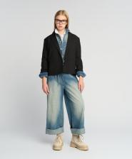 Пиджак для девочки Button Blue Пиджак детский 224BBGS48010800, черный, 146