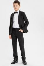 Пиджак для мальчика Button Blue Пиджак однобортный на пуговицах черный (158)