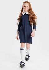 Платье для девочки Button Blue Платье с прорезными карманами синее (128)