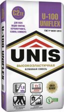 Плиточный клей Unis Клей для плитки UNIFLEX U-100 эластичный 25 кг