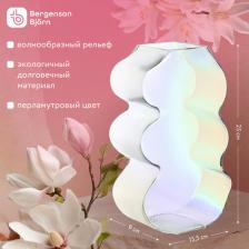 Подарочная посуда Bergenson Bjorn Ваза Wavy для цветов и сухоцветов 25 см стеклянная настольная BB0000824