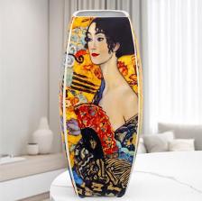 Подарочная посуда Elan gallery Ваза Дама с веером, 3 л 12,5х12,5х28 см, квадратная