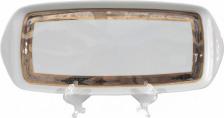Поднос Thun Поднос Opal широкий кант платина золото 35 см