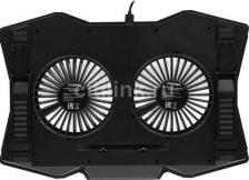 Подставка для ноутбуков Digma Подставка для ноутбука D-NCP180-2x110, 18", 410х280х34 мм, 2хUSB, вентиляторы 2 х 110 мм, 700г, черный